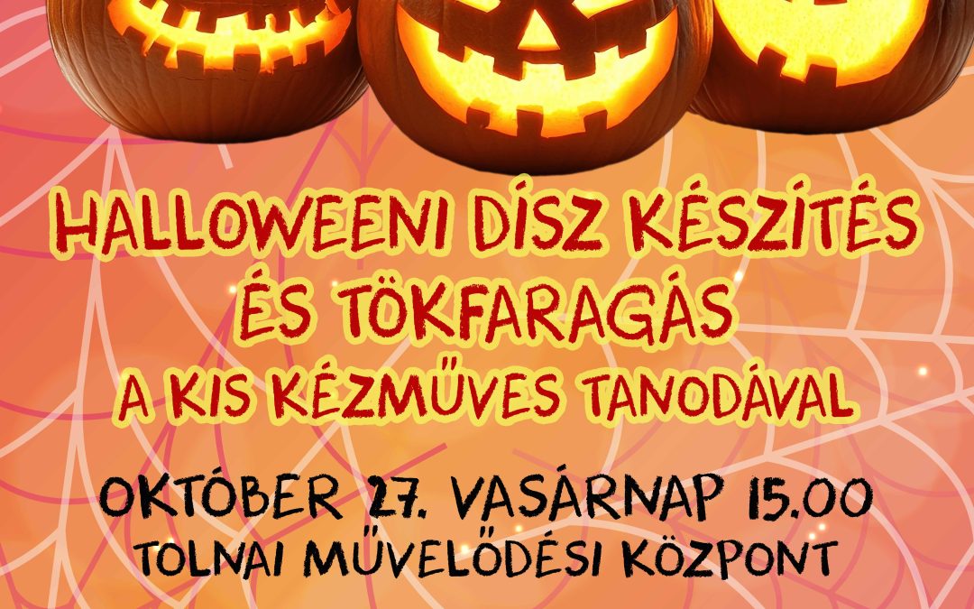 Halloweeni kézműves és tökfaragás